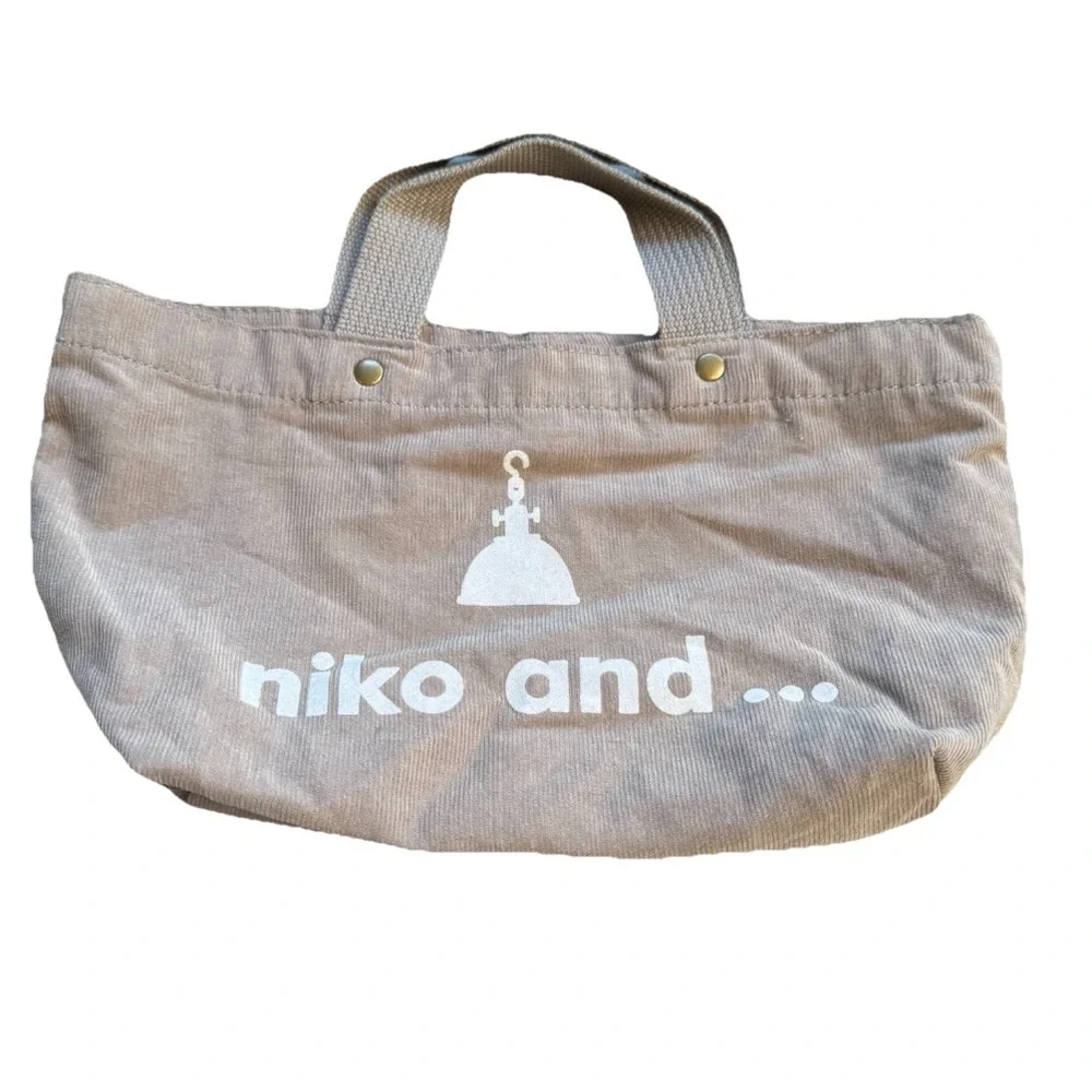 Niko And … Corduroy Mini Tote Bag Taupe Tan Gray N26